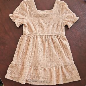 Art Class Taupe Ruffled Tiered Dress